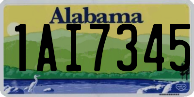 AL license plate 1AI7345