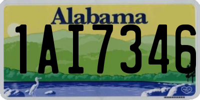 AL license plate 1AI7346