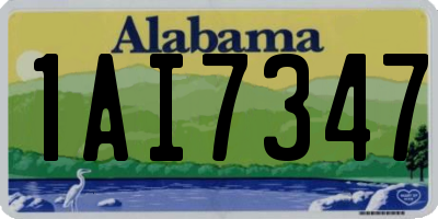 AL license plate 1AI7347