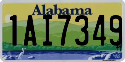 AL license plate 1AI7349