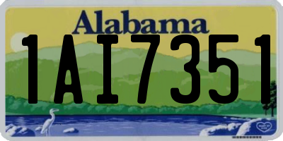 AL license plate 1AI7351