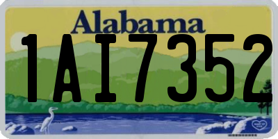 AL license plate 1AI7352