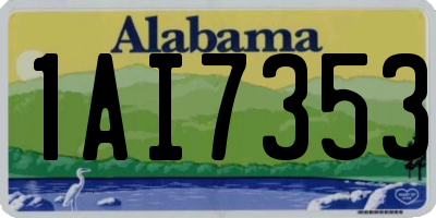 AL license plate 1AI7353