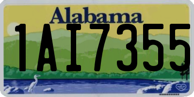 AL license plate 1AI7355