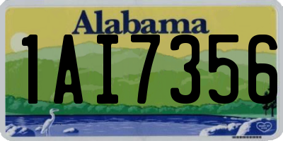AL license plate 1AI7356