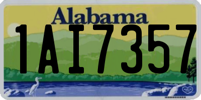 AL license plate 1AI7357