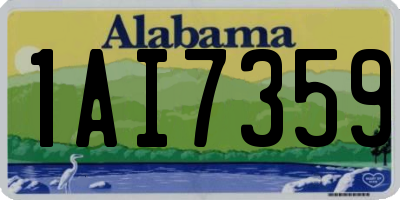 AL license plate 1AI7359