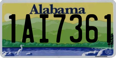 AL license plate 1AI7361