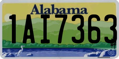 AL license plate 1AI7363