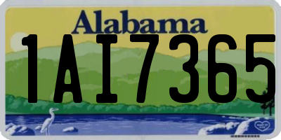 AL license plate 1AI7365