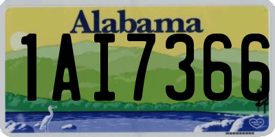 AL license plate 1AI7366