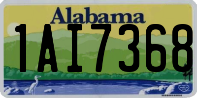 AL license plate 1AI7368