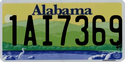 AL license plate 1AI7369