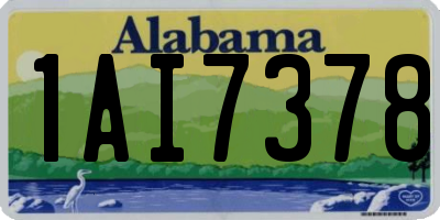 AL license plate 1AI7378