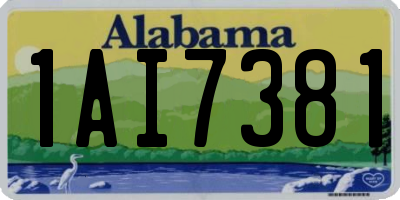 AL license plate 1AI7381