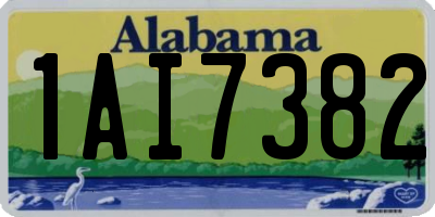 AL license plate 1AI7382