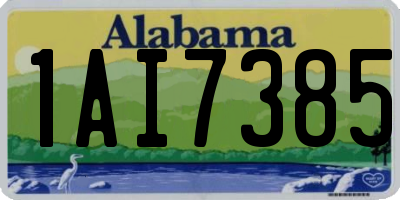 AL license plate 1AI7385