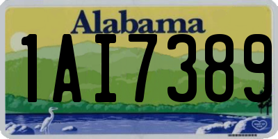 AL license plate 1AI7389
