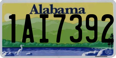 AL license plate 1AI7392