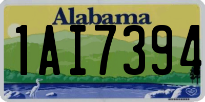 AL license plate 1AI7394