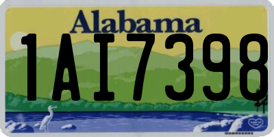 AL license plate 1AI7398