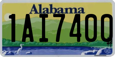 AL license plate 1AI7400