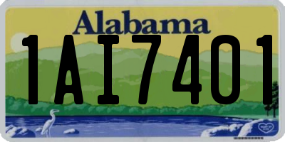 AL license plate 1AI7401
