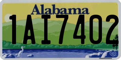 AL license plate 1AI7402
