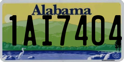 AL license plate 1AI7404