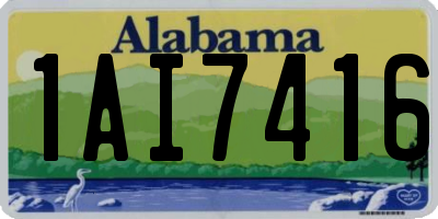 AL license plate 1AI7416