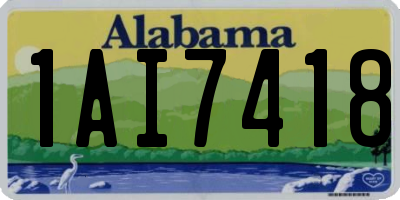 AL license plate 1AI7418