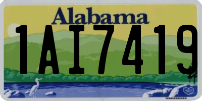 AL license plate 1AI7419