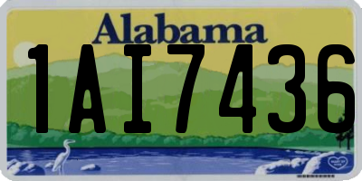 AL license plate 1AI7436