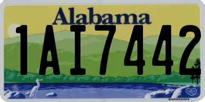 AL license plate 1AI7442