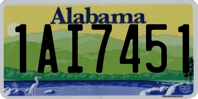 AL license plate 1AI7451
