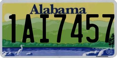 AL license plate 1AI7457