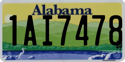 AL license plate 1AI7478