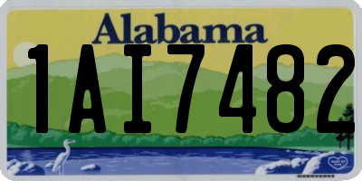 AL license plate 1AI7482