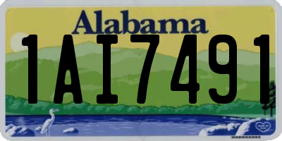 AL license plate 1AI7491
