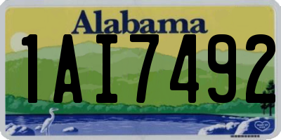 AL license plate 1AI7492