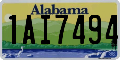 AL license plate 1AI7494