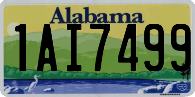 AL license plate 1AI7499