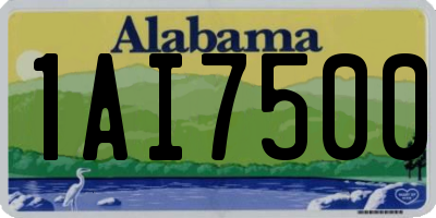 AL license plate 1AI7500