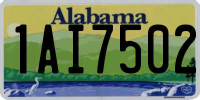 AL license plate 1AI7502