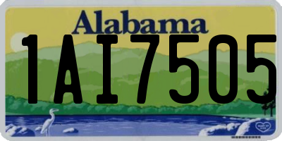 AL license plate 1AI7505