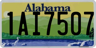 AL license plate 1AI7507