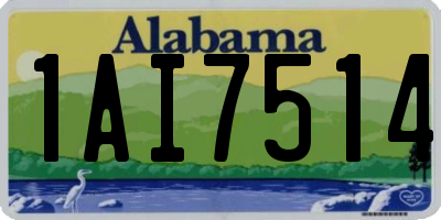 AL license plate 1AI7514