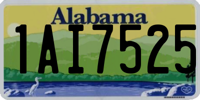 AL license plate 1AI7525