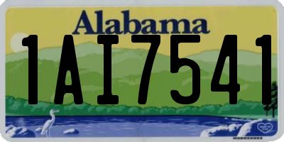 AL license plate 1AI7541