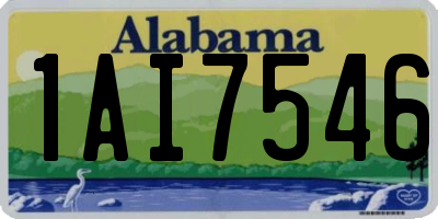 AL license plate 1AI7546